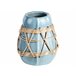 Beliani Jarrón decorativo KAMERING Azul Claro