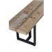 Banco de comedor de madera cm con patas de metal Natural