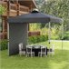 Carpa Plegable Acero, Tela Oxford Gris