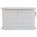 Cesto rectangular de metal impreso Blanco
