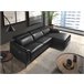 ANGEL CERDÁ Sofá chaise longue relax izquierda piel Negro