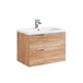 Conjunto mueble lavabo individual encastrado y columna April 80 Blanco