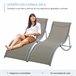 Set de 2 Tumbonas Plegables Aluminio, Texteline Outsunny Gris Claro