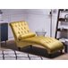 Beliani Chaise longue Terciopelo MURET Mostaza