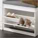 Banco Zapatero con 1 Cajón FSR82-K-W SoBuy Blanco