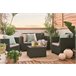 Set de jardín MAHINA sofá 2 plazas, 2 sillones y mesa de centro Gris