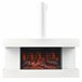 KAMINIO Eléctrica Chimenea LIZ con Tubo de Chimenea Blanco