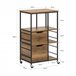 Carrito de Srvicio con 3 Cajones 3 Estantes FKW111-PF SoBuy Marron
