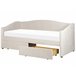 Beliani Cama con almacenaje Poliéster VITTEL 214x98 Beige