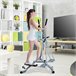 Bicicleta Elíptica Acero, ABS HOMCOM, deportes y ocio - fitness Gris