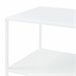 Mesa de centro Ruokolahti con estante acero [en.casa] 43x102 Blanco