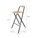 Acomoda Textil – Taburete de Bar Plegable. (4 Unidades) Negro/ Madera