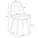 4x Silla tapizada capitoné de terciopelo SJ.1 Verde Oscuro