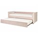 Beliani Cama con somier Terciopelo LIBOURNE 102x220 Rosa Talco
