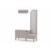 Mueble recibidor zapatero con espejo BEA Beige