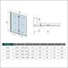 Mampara de Bañera Plegable,2 Hojas,Vidrio Templado 6mm Antical,Altura 140cm 