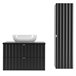 Conjunto de muebles con lavabo individual y columna Lexa 80 Negro