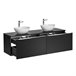 Mueble bajo lavabo doble 1 Eros Negro