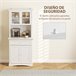 Alacena de Cocina Melamina de Madera, MDF HOMCOM, hogar - cocina Blanco