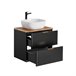 Conjunto mueble lavabo individual y columna Adriel Negro