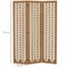 Biombo Madera de Paulownia HOMCOM, hogar - decoración Marron