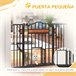 Barrera de Seguridad de Perros Acero y Plástico PawHut Negro