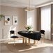 2 piezas, silla de comedor, silla alta Negro