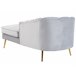 Beliani Chaise longue Terciopelo ALLIER Gris Claro