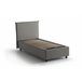 Cama individual en tela Gris