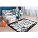 Alfombra FUN Hop para niños rayuela animales 280x370 Negro