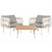 Beliani Conjunto longue SENISE Blanco/ Gris