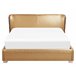 Beliani Cama LED Piel PARIS 195x228 Dorado