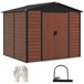 Cobertizo de Jardín Acero Galvanizado Outsunny Marron