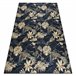 Alfombra lavable ANDRE 1311 Hojas de monstera 160x220 Negro