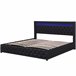 Cama de matrimonio de poliuretano con almacenaje 182x207 Blanco