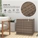 Baúl de Exterior Acero, PE Outsunny Marron