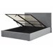 Beliani Cama con almacenaje Terciopelo LORIENT 177x216 Gris Claro