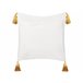 Beliani Cojín decorativo ZAMIA Blanco/ Beige