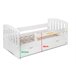YappyLux Cama infantil de madera con cajón 80x163 Blanco