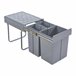 Cubo de basura extraíble Froland capacidad 2x10L + 1x20L plástico Cubo de basura extraíble Froland capacidad 2x10L + 1x20L plástico Gris
