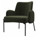 ALEX-Sillón de tela y metal Verde