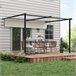Pérgola de Pared Poliéster, Acero Outsunny Crudo