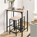 Set Mesa Alta de Bar y 2 taburetes OGT10-N SoBuy Madera
