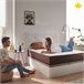 Canape Abatible Descansin | Patas en Madera de Haya Maciza 135x190 Beige