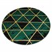 Alfombra EMERALD exclusivo 1020 circulo - glamour 160x160 Verde
