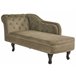 Beliani Chaise longue izquierdo Terciopelo NIMES Verde