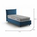 Cama individual en tela Azul Marino