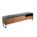 ANGEL CERDA Mueble TV cristal negro y nogal Nogal