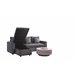 Chaise longue DRAKO reversible 3 plazas gris oscuro Gris Oscuro