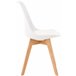 Silla Linares En Estilo Nórdico Natural/ Blanco